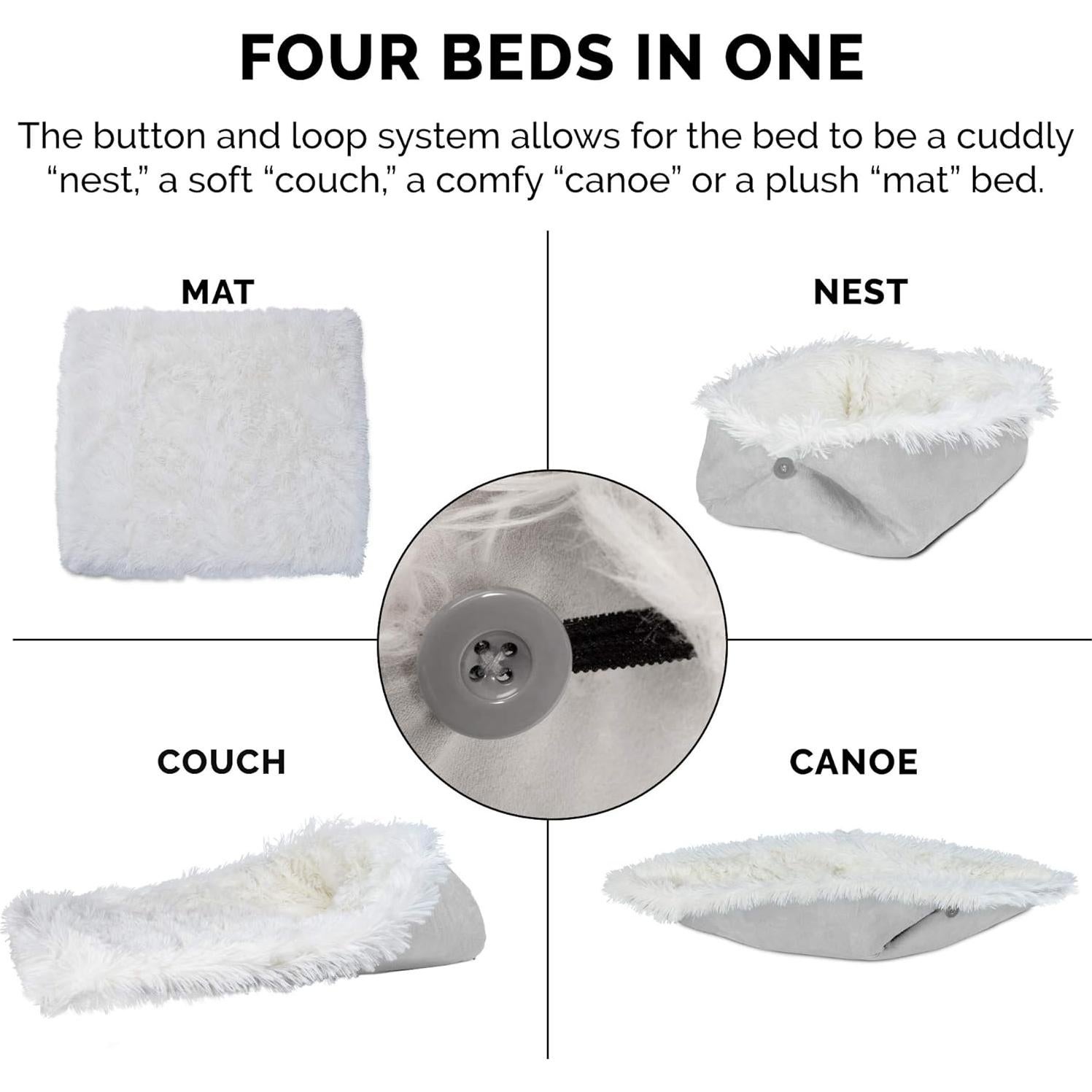 Cama Autocalentadora Furhaven para Gatos Pequeña - Plata