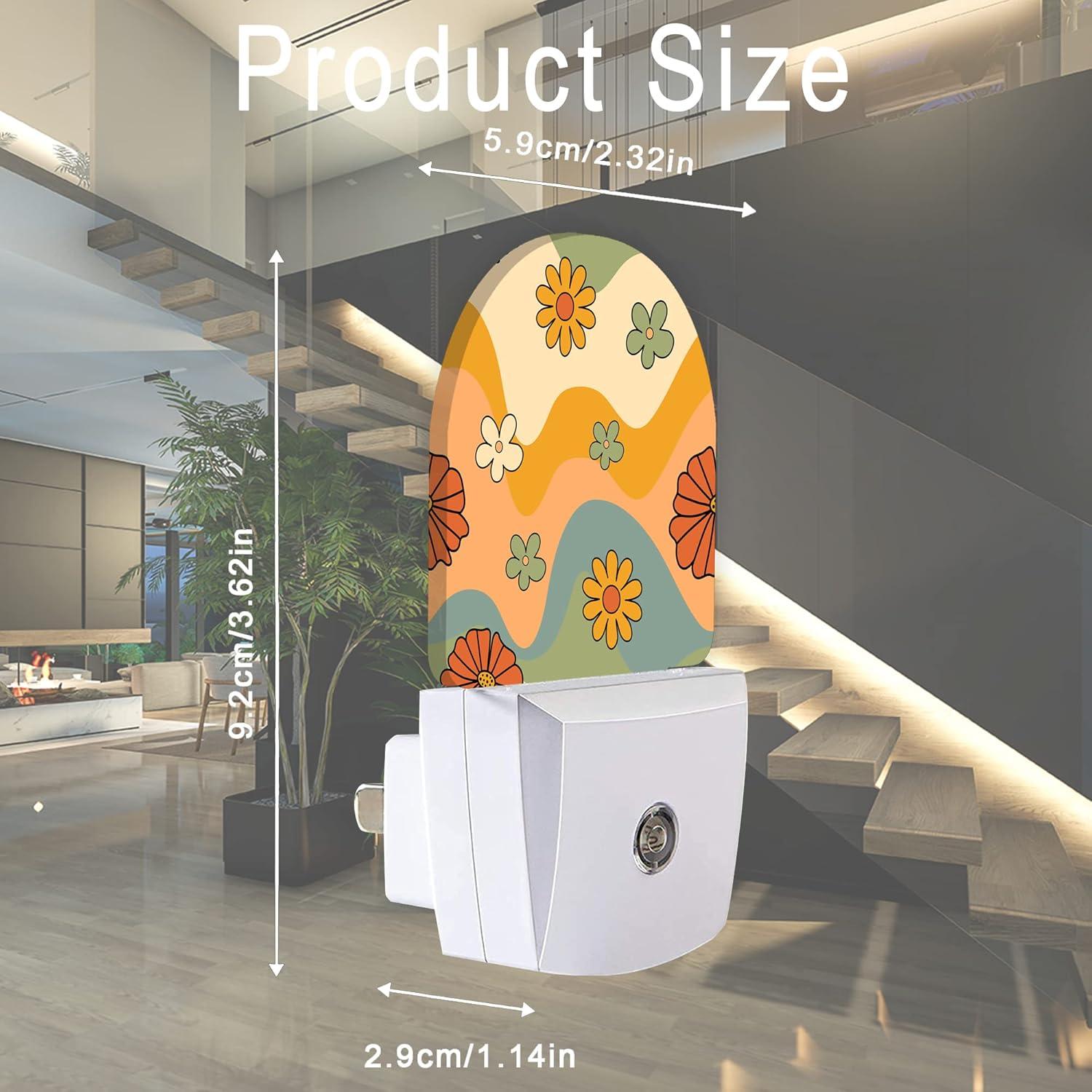 Luz Nocturna Enchufable AOWULA Olas Psicodélicas 9.5x6x5cm