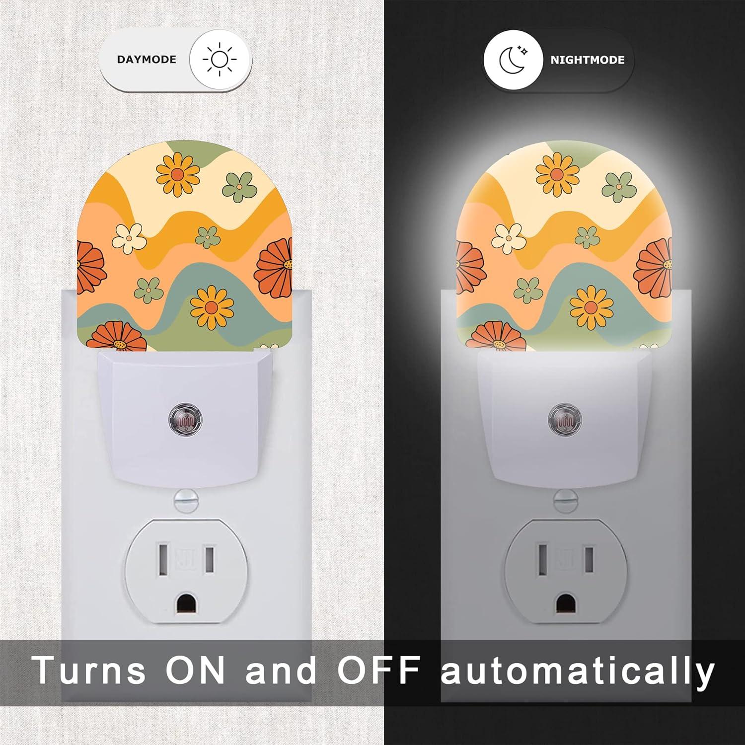 Luz Nocturna Enchufable AOWULA Olas Psicodélicas 9.5x6x5cm