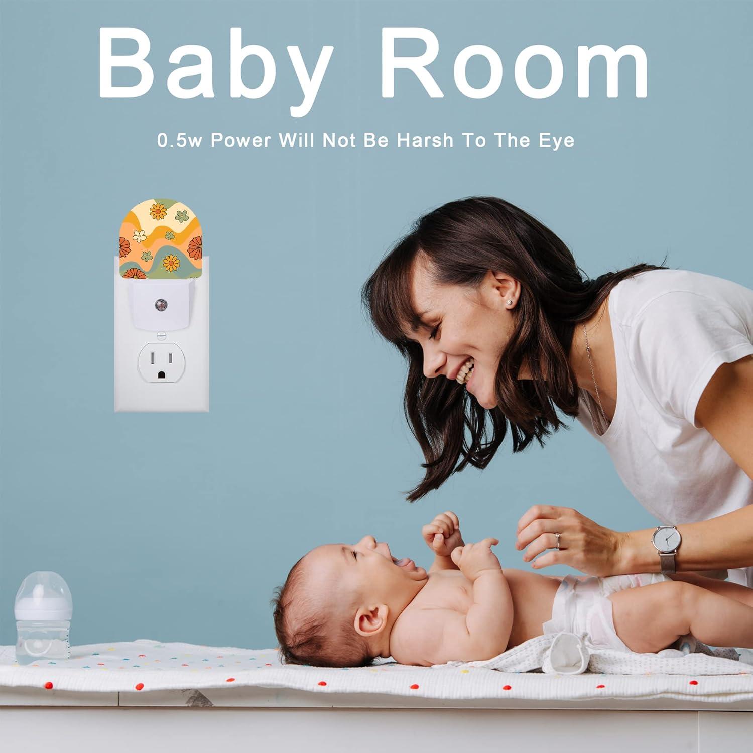 Luz Nocturna Enchufable AOWULA Olas Psicodélicas 9.5x6x5cm