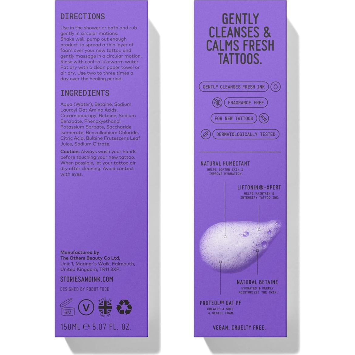 Limpiador Espumoso para Tatuajes Stories & Ink 150 mL