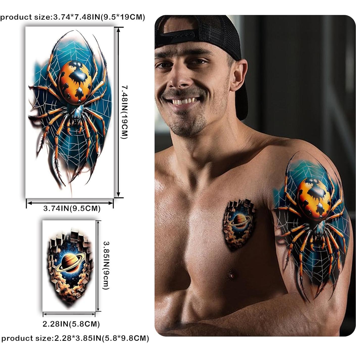 77 Hojas Tatuajes Temporales 3D Weipbwor Animales