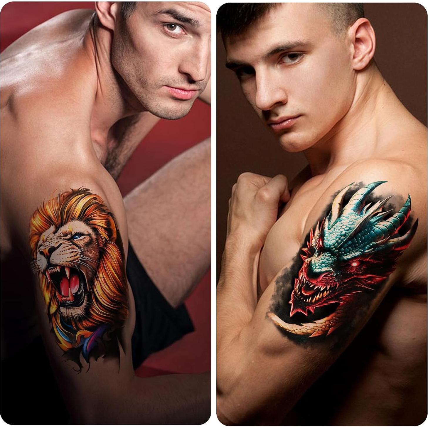 77 Hojas Tatuajes Temporales 3D Weipbwor Animales