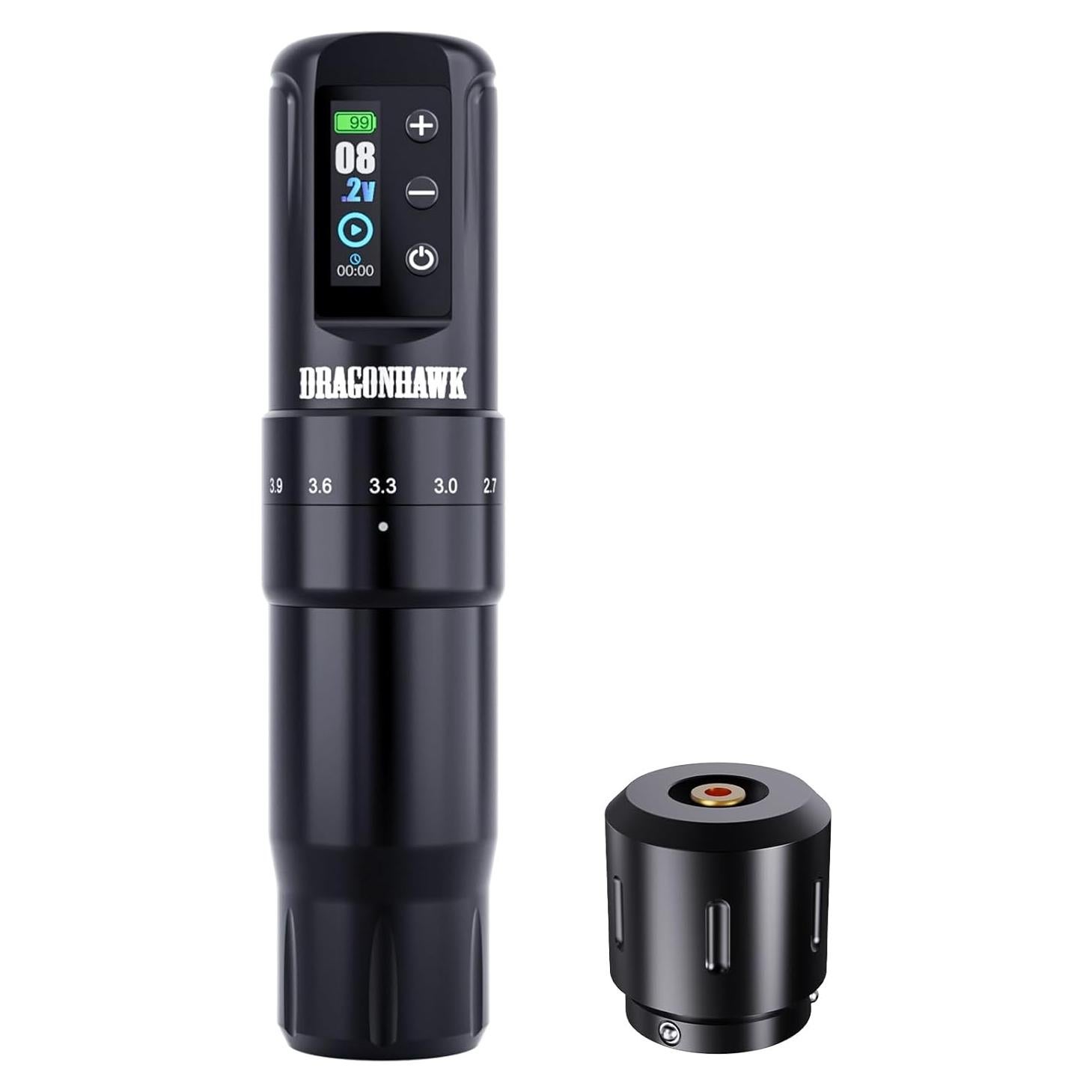 Máquina de Tatuaje Dragonhawk Atom2 Pro Sin Cable 139mm 214g