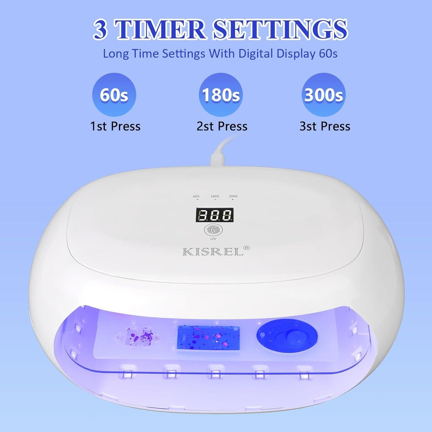 Lámpara UV para Resina 60W Doble Cara 56 LED Plegable