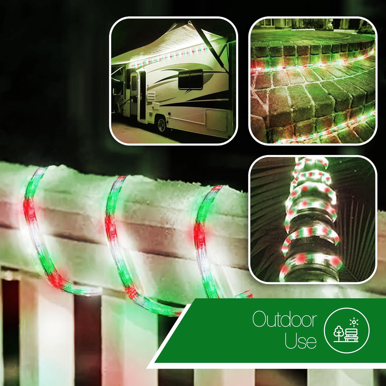 Luces de Cuerda LED Tupkee 7.3m 144 Bombillas Rojo Verde Claro