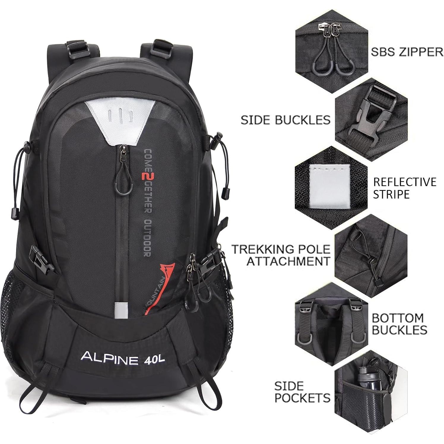 Mochila de Senderismo MIAZIB 40L Unisex con Funda para Lluvia