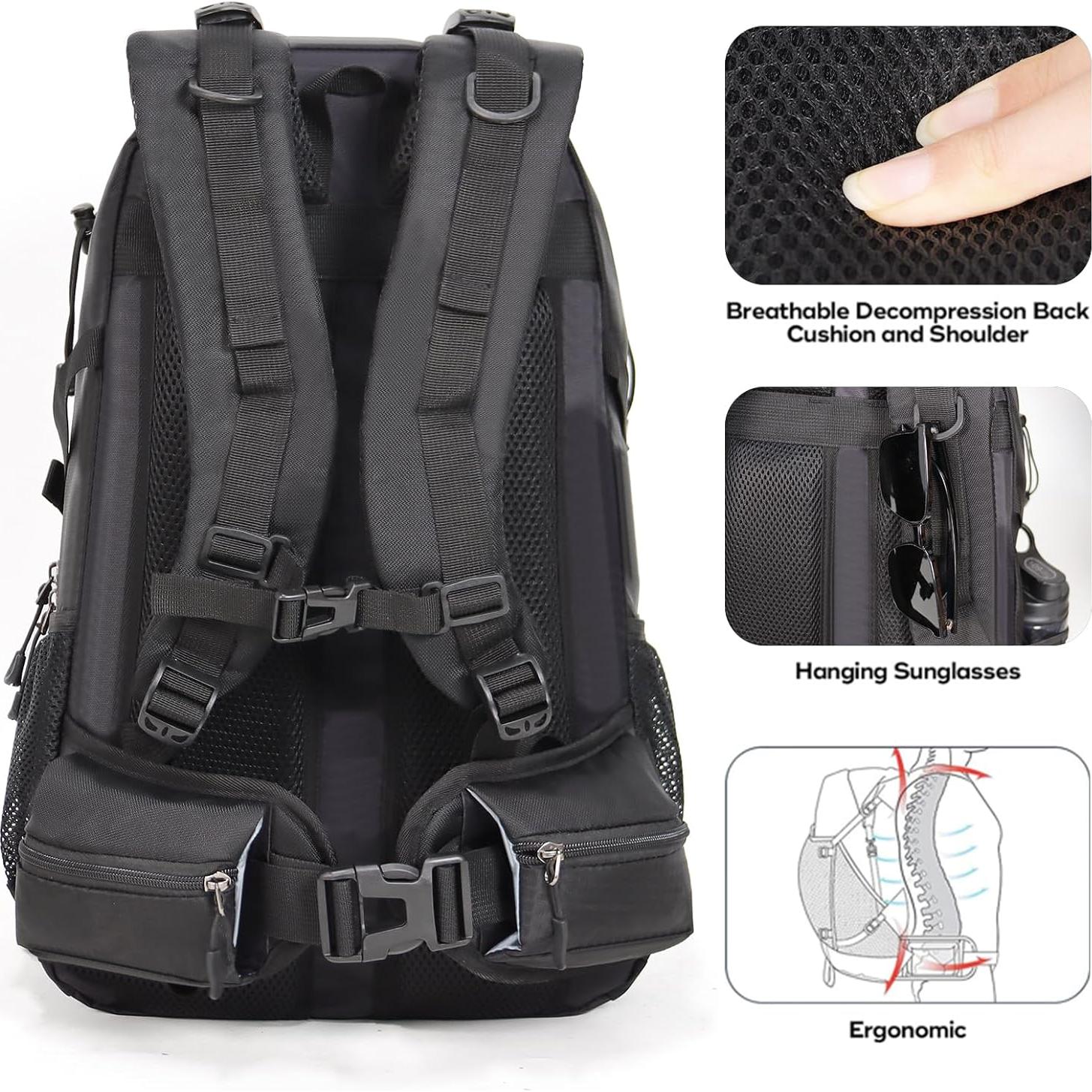 Mochila de Senderismo MIAZIB 40L Unisex con Funda para Lluvia