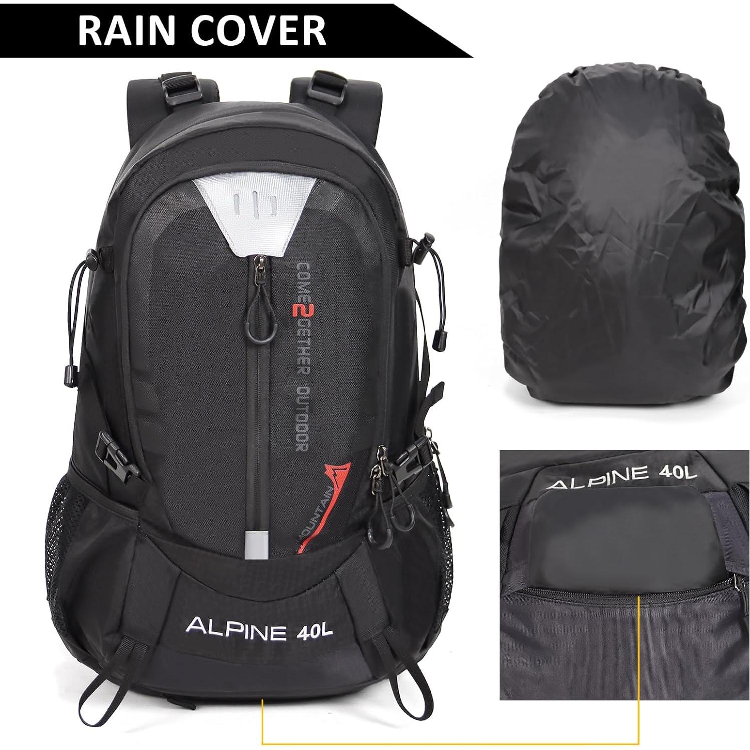 Mochila de Senderismo MIAZIB 40L Unisex con Funda para Lluvia