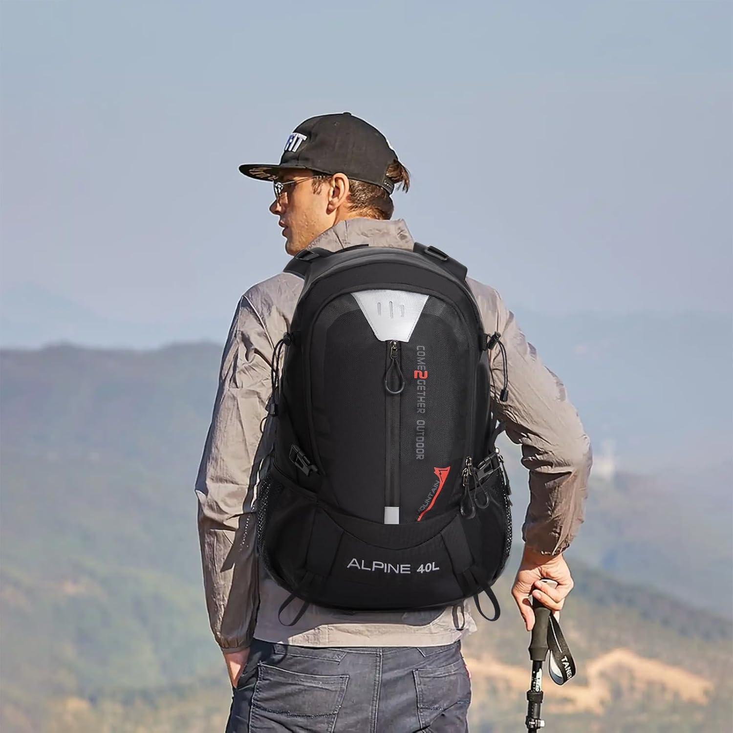 Mochila de Senderismo MIAZIB 40L Unisex con Funda para Lluvia