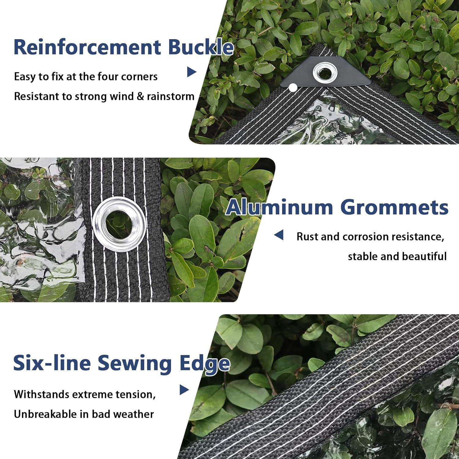 Lona Transparente Impermeable GYFMAUS 1.8x6m con Ojetes