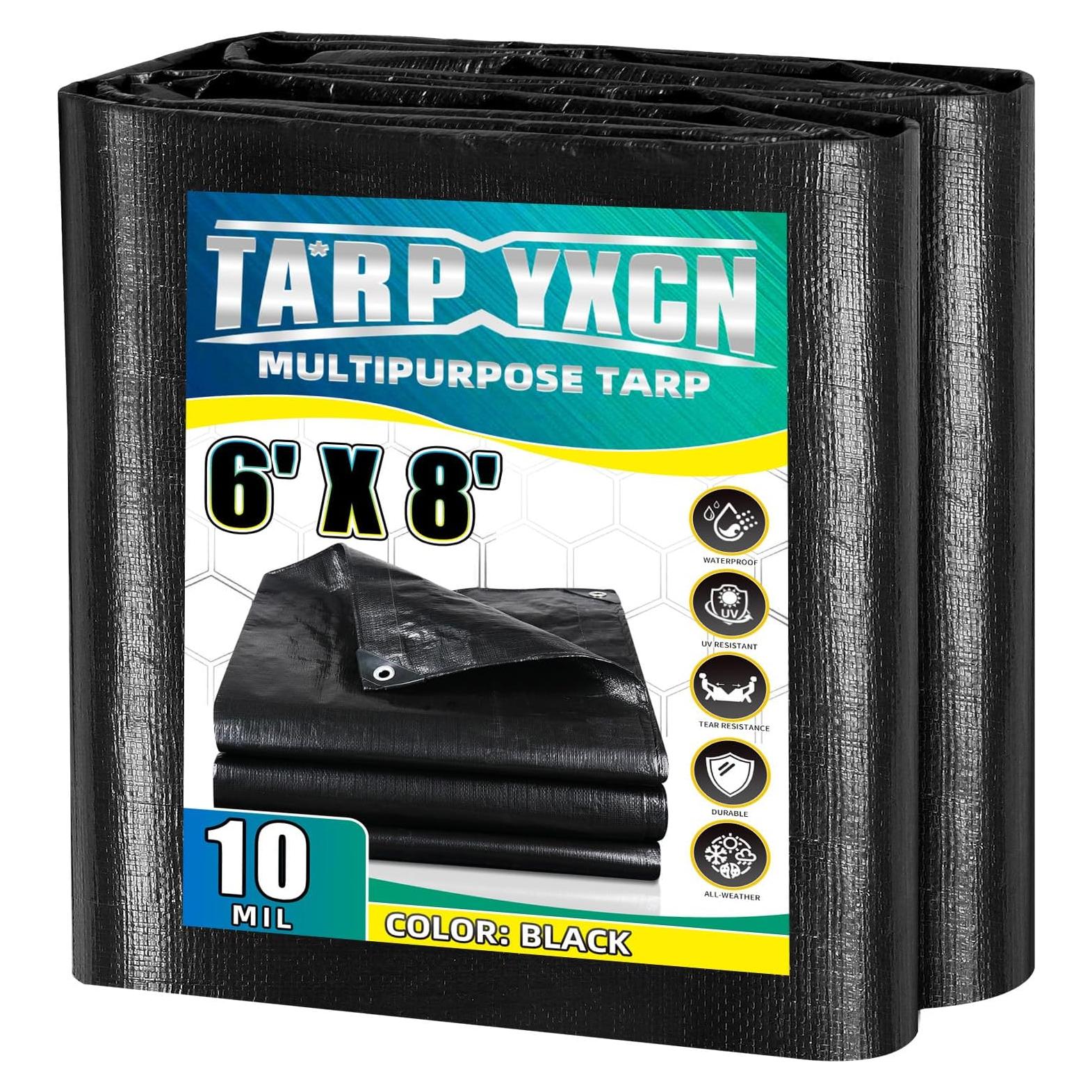 Lona Negra Impermeable 1.83x2.44m TA*RP YXCN 10 Milésimas