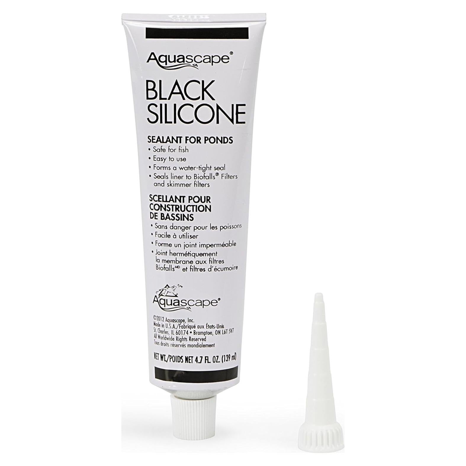 Sellador de Silicona Aquascape 22010 133.2 g Negro Seguro para Peces