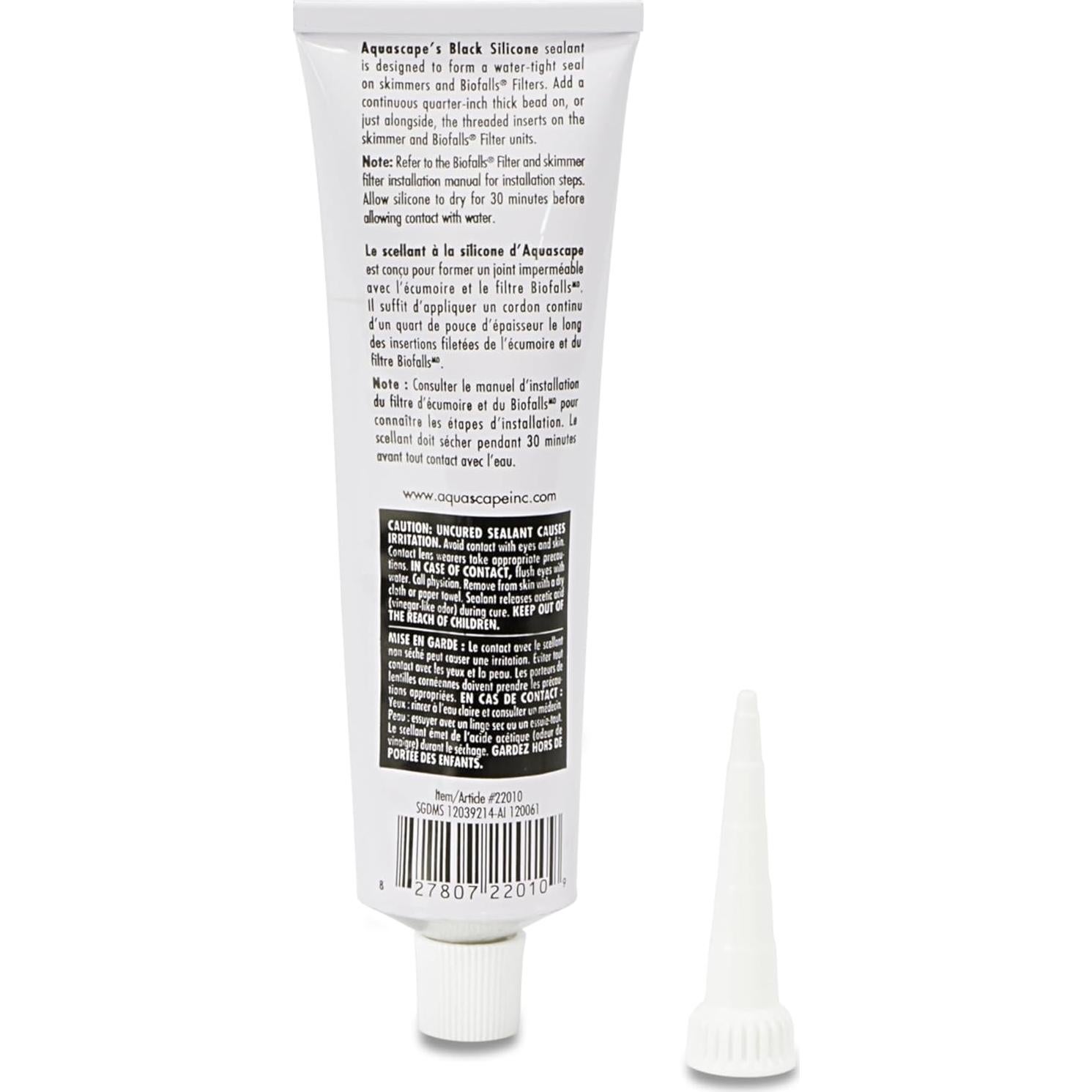 Sellador de Silicona Aquascape 22010 133.2 g Negro Seguro para Peces