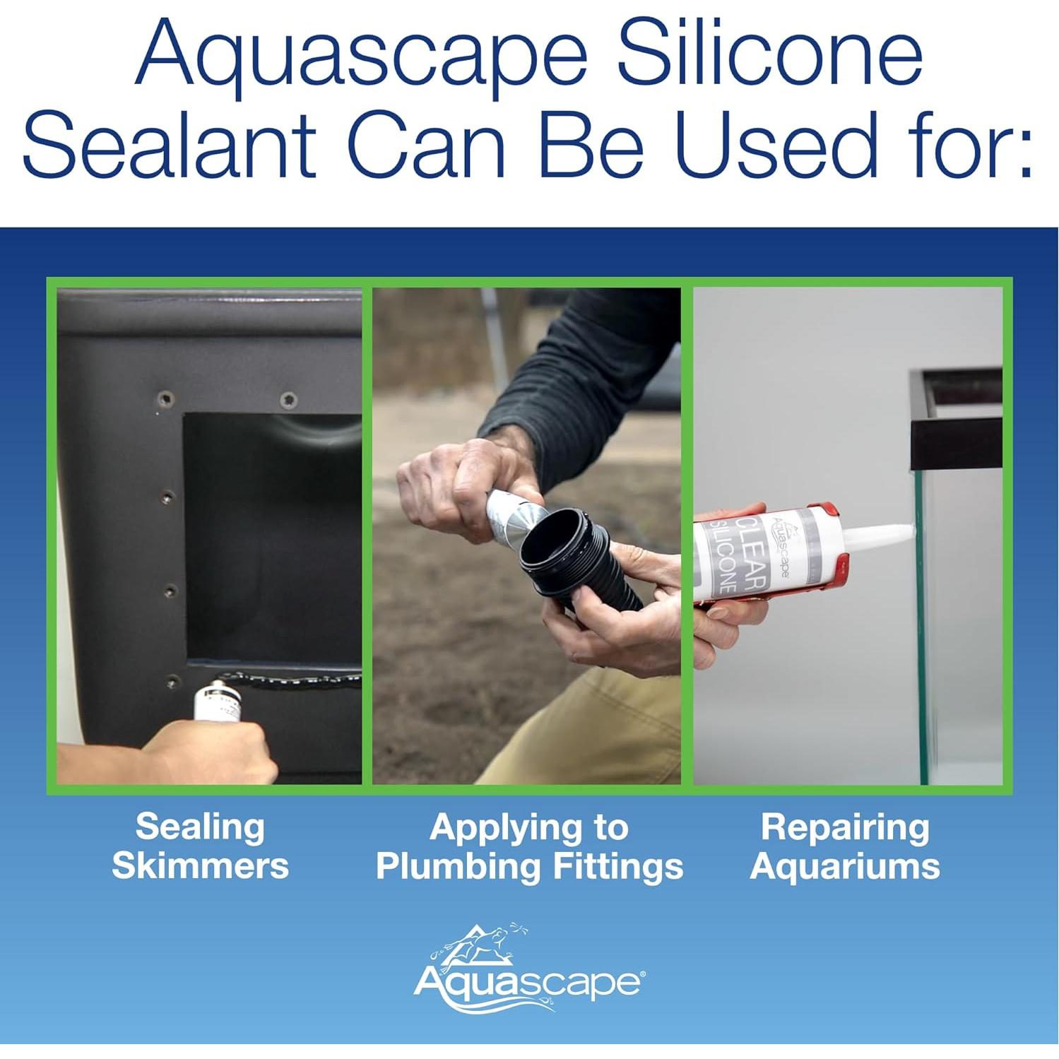 Sellador de Silicona Aquascape 22010 133.2 g Negro Seguro para Peces