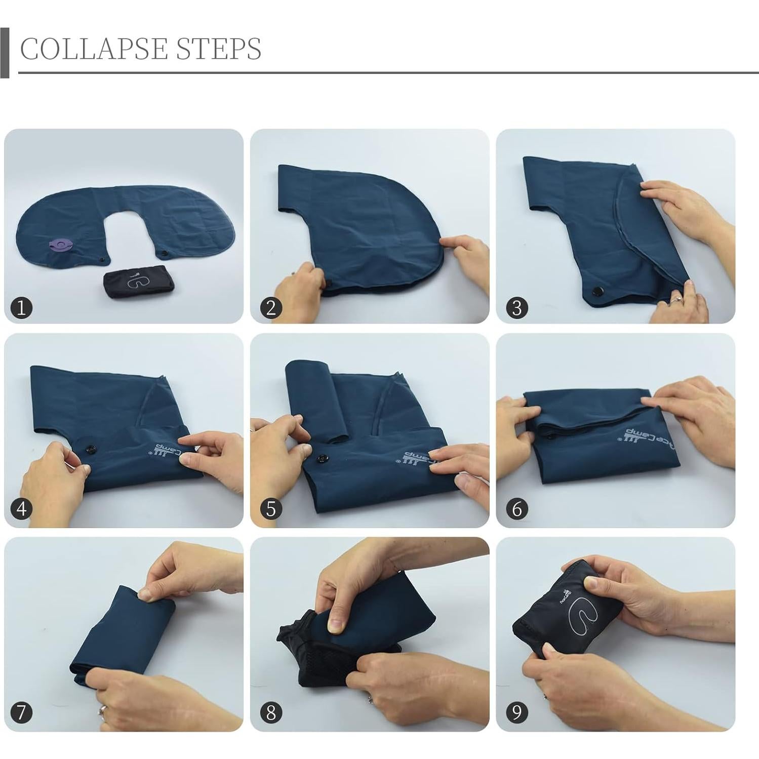 Almohada Inflable AceCamp Azul-u Compacta y Ligera