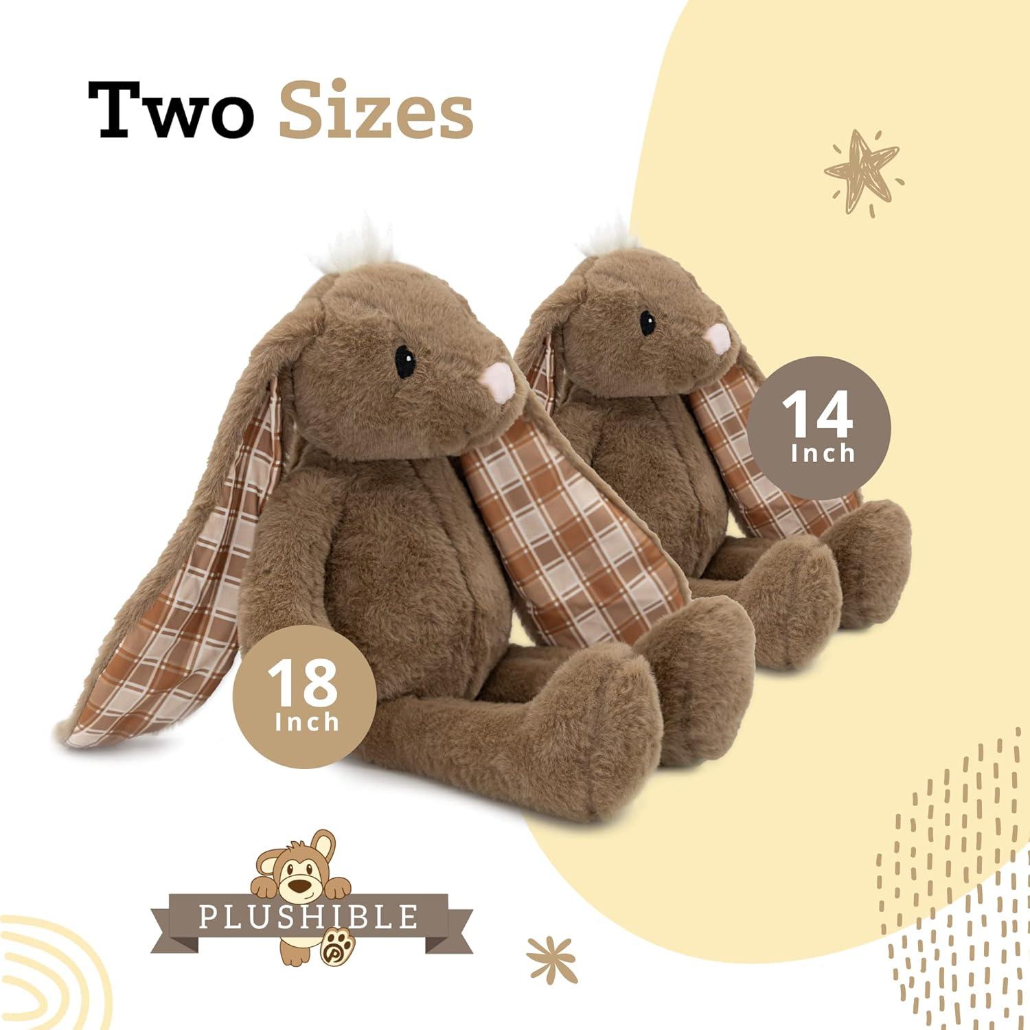 Conejo de Peluche Plushible Marrón 35.56 cm Suave para Niños