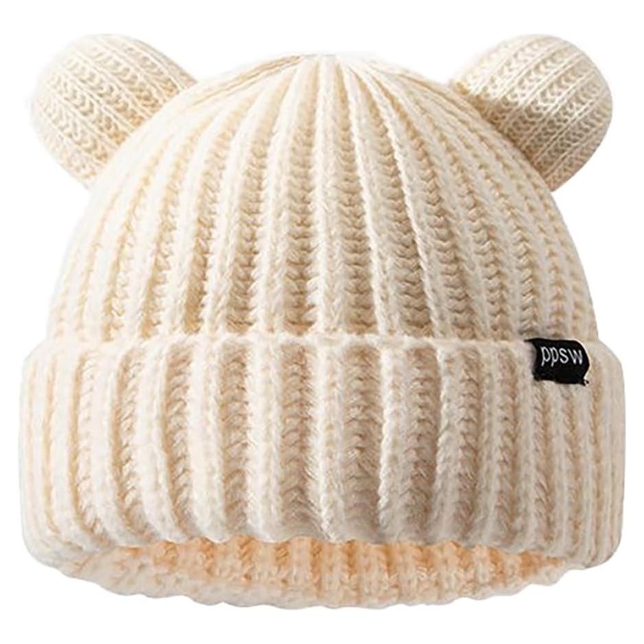 Gorro de Oso con Orejas VPTMRP Tejido Cálido Unisex