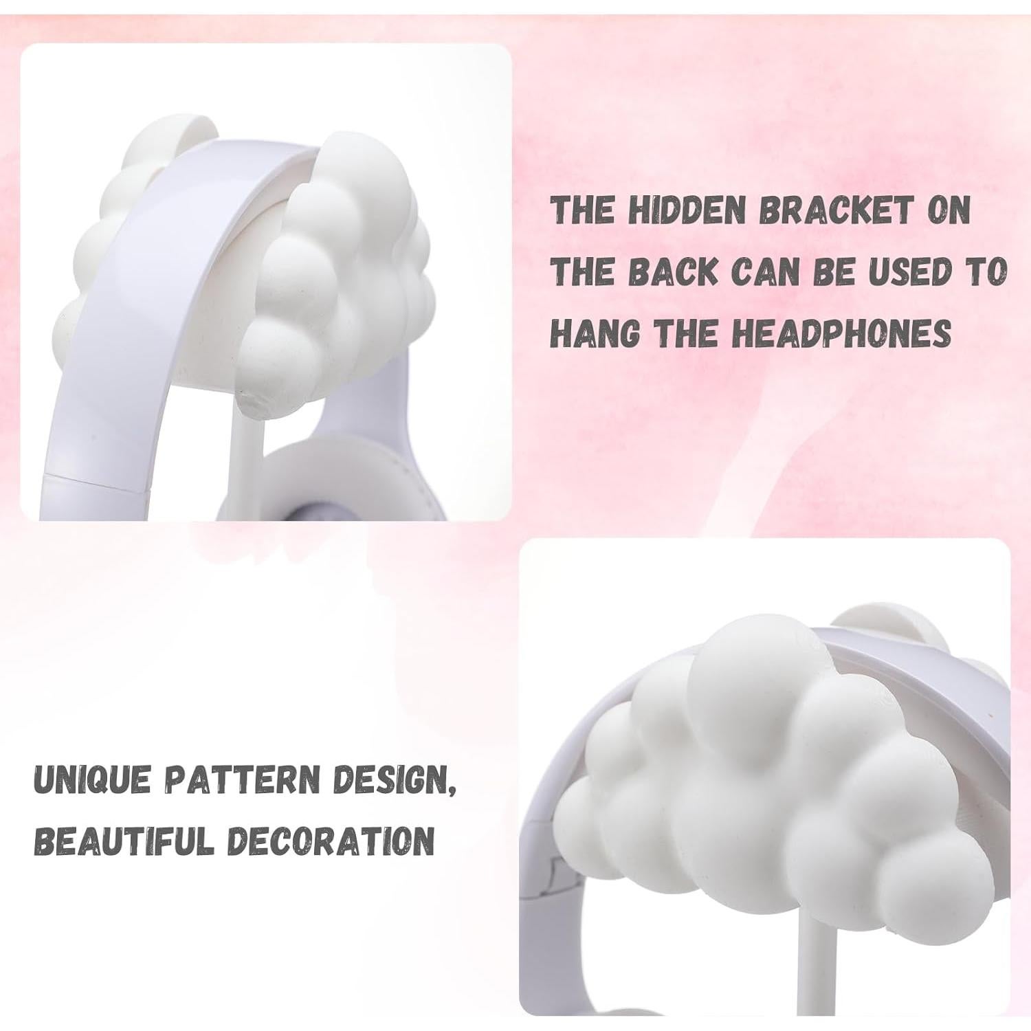 Soporte para Auriculares Yookeer Nube Blanca 25x12 cm