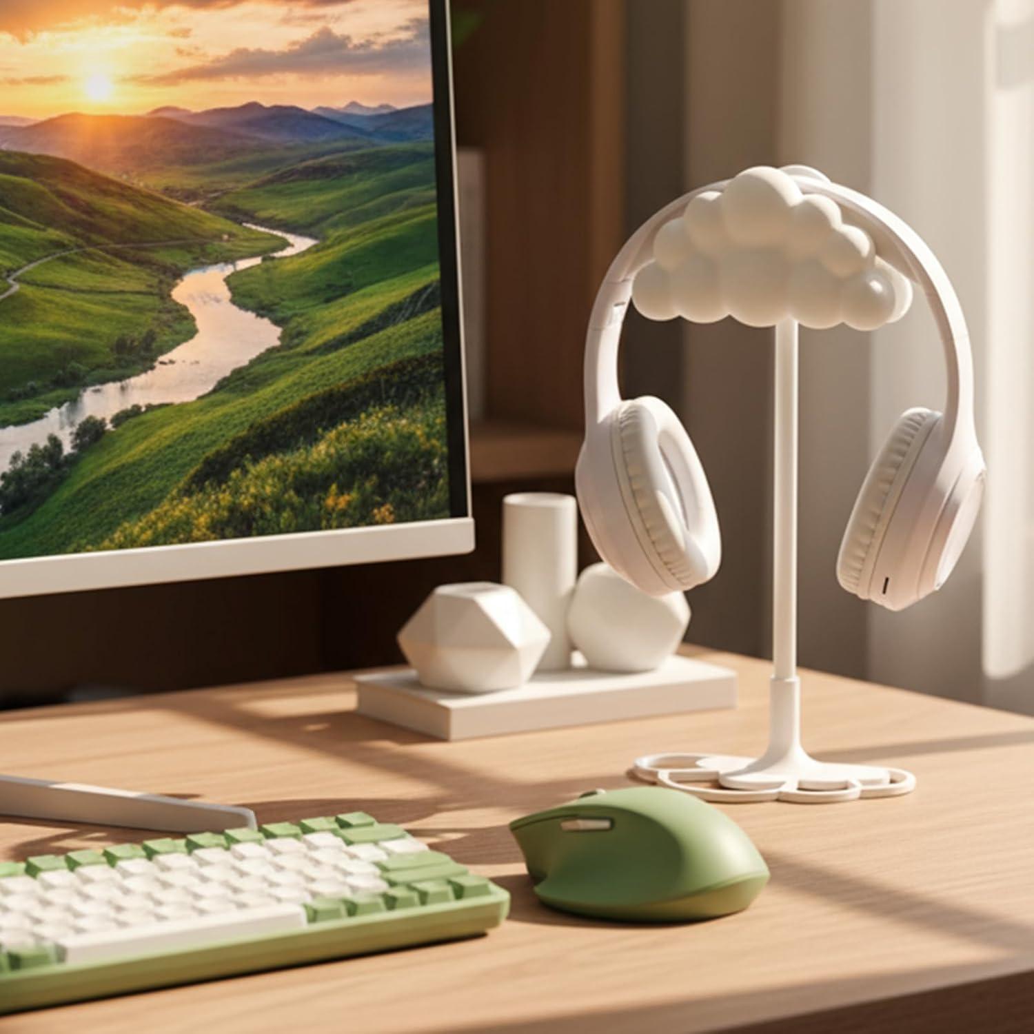 Soporte para Auriculares Yookeer Nube Blanca 25x12 cm