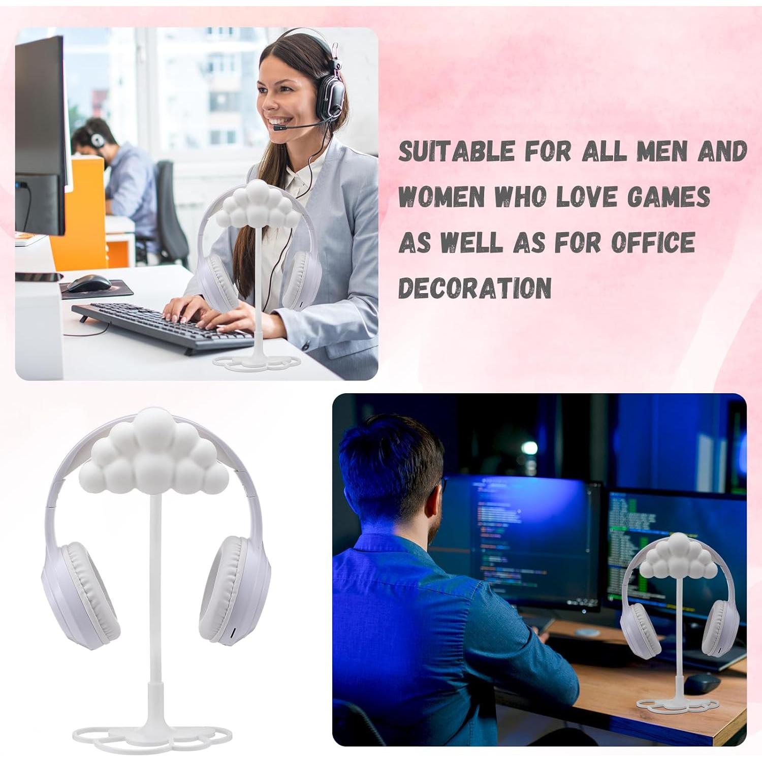 Soporte para Auriculares Yookeer Nube Blanca 25x12 cm