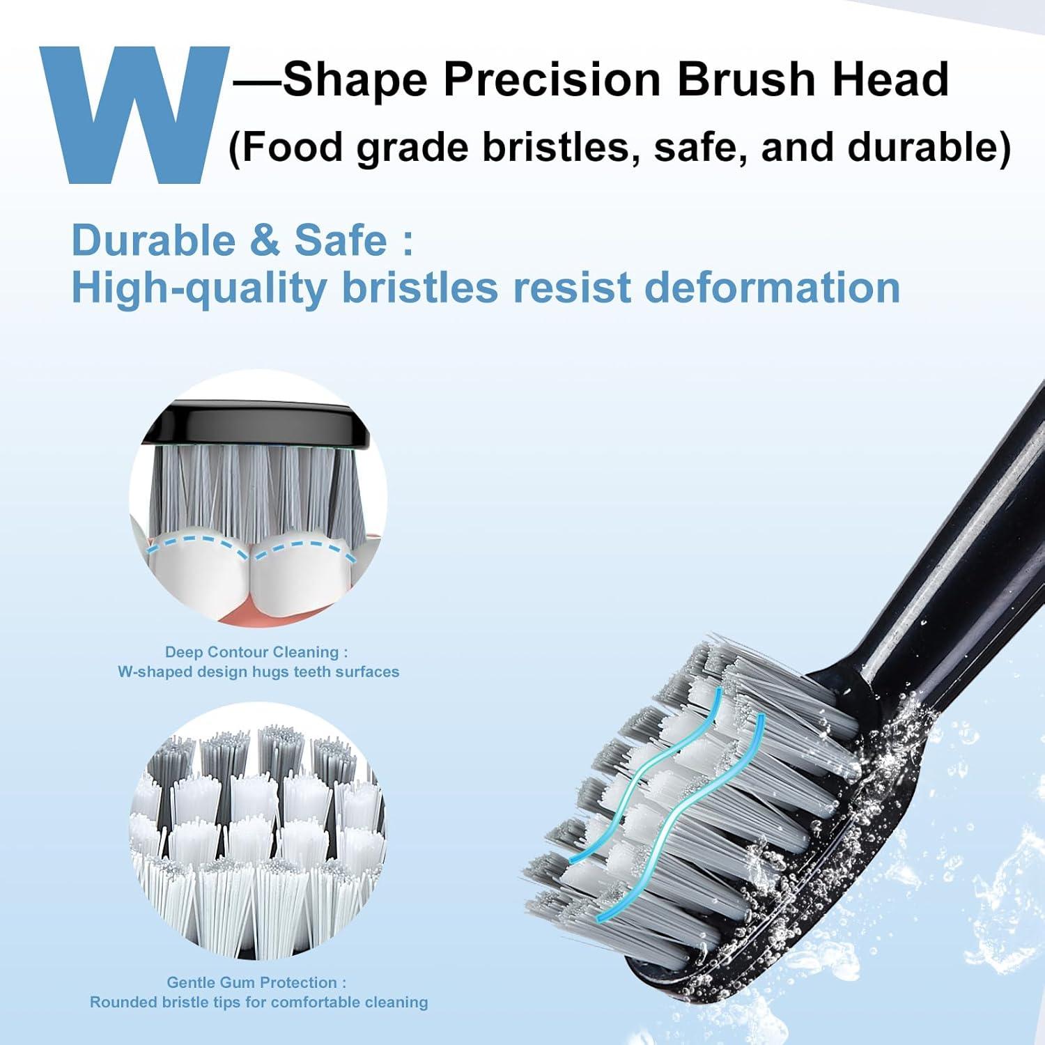 Cepillo de Dientes Eléctrico SunoFi Negro 5 Modos IPX7