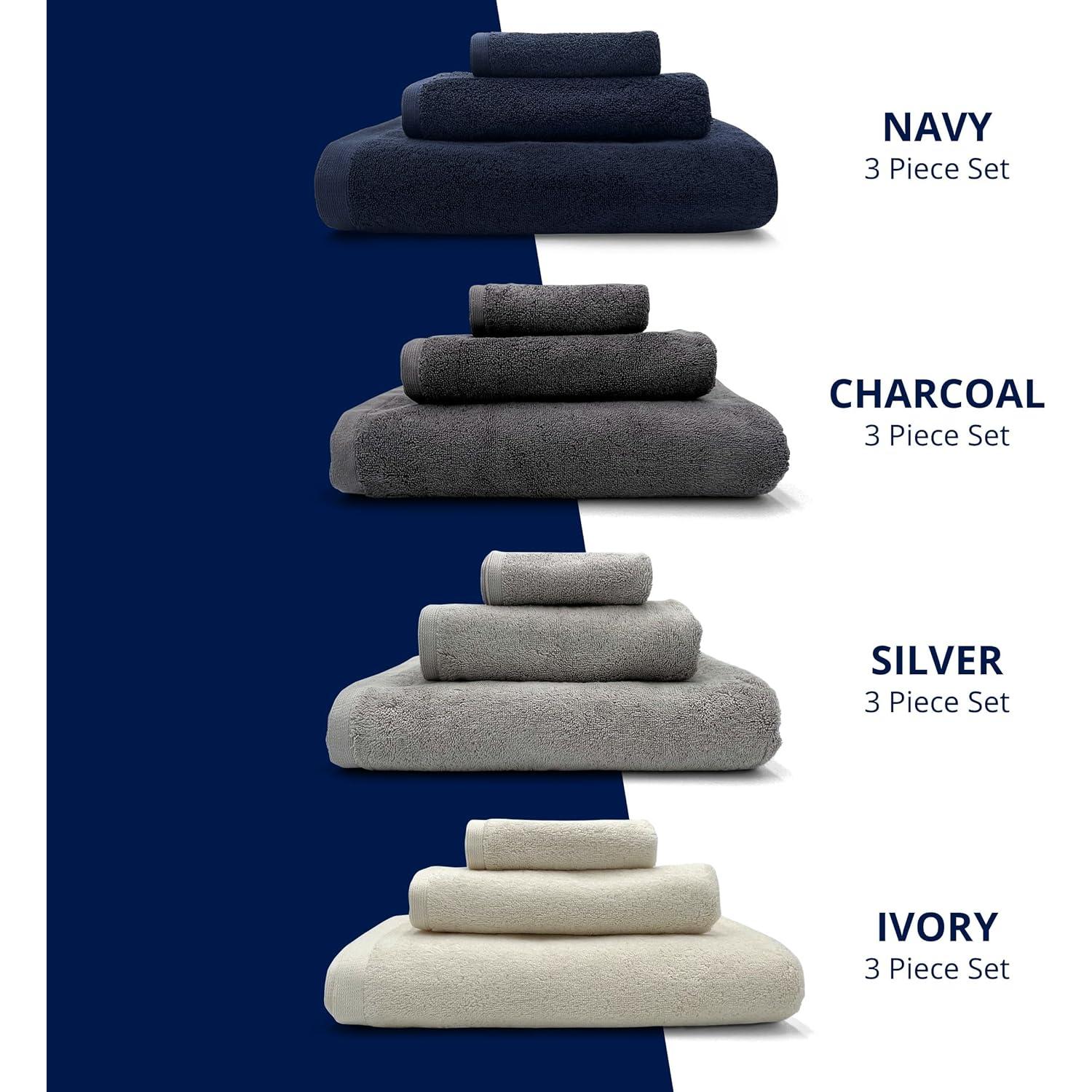 Conjunto de Toallas Lincoln & Palm 3 Piezas 700 GSM Carbón