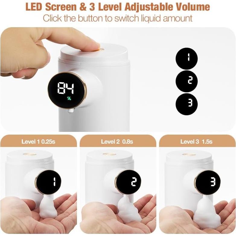 Paquete de 2 Dispensadores Automáticos de Jabón Espumoso VZZNN