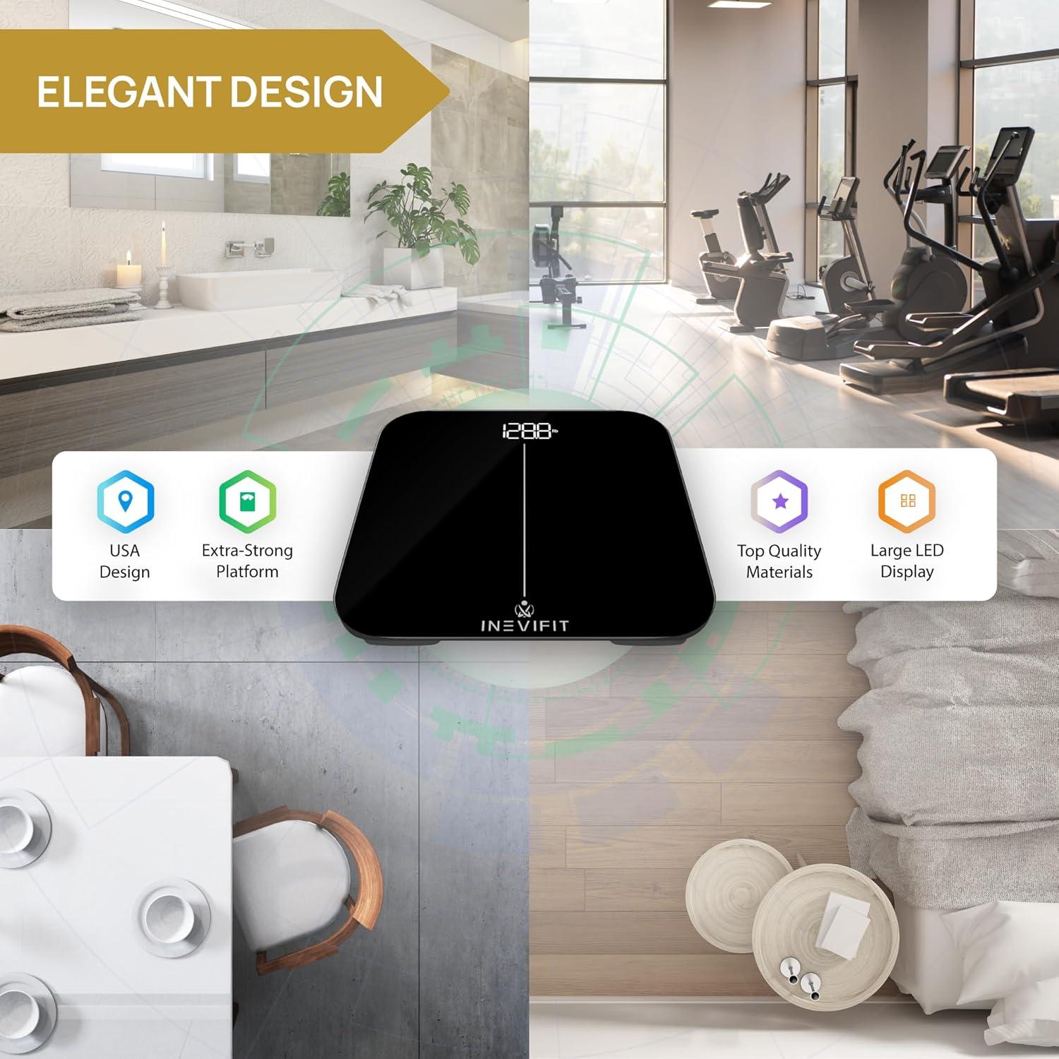 Báscula de baño inteligente INEVIFIT Premium Bluetooth 181 kg