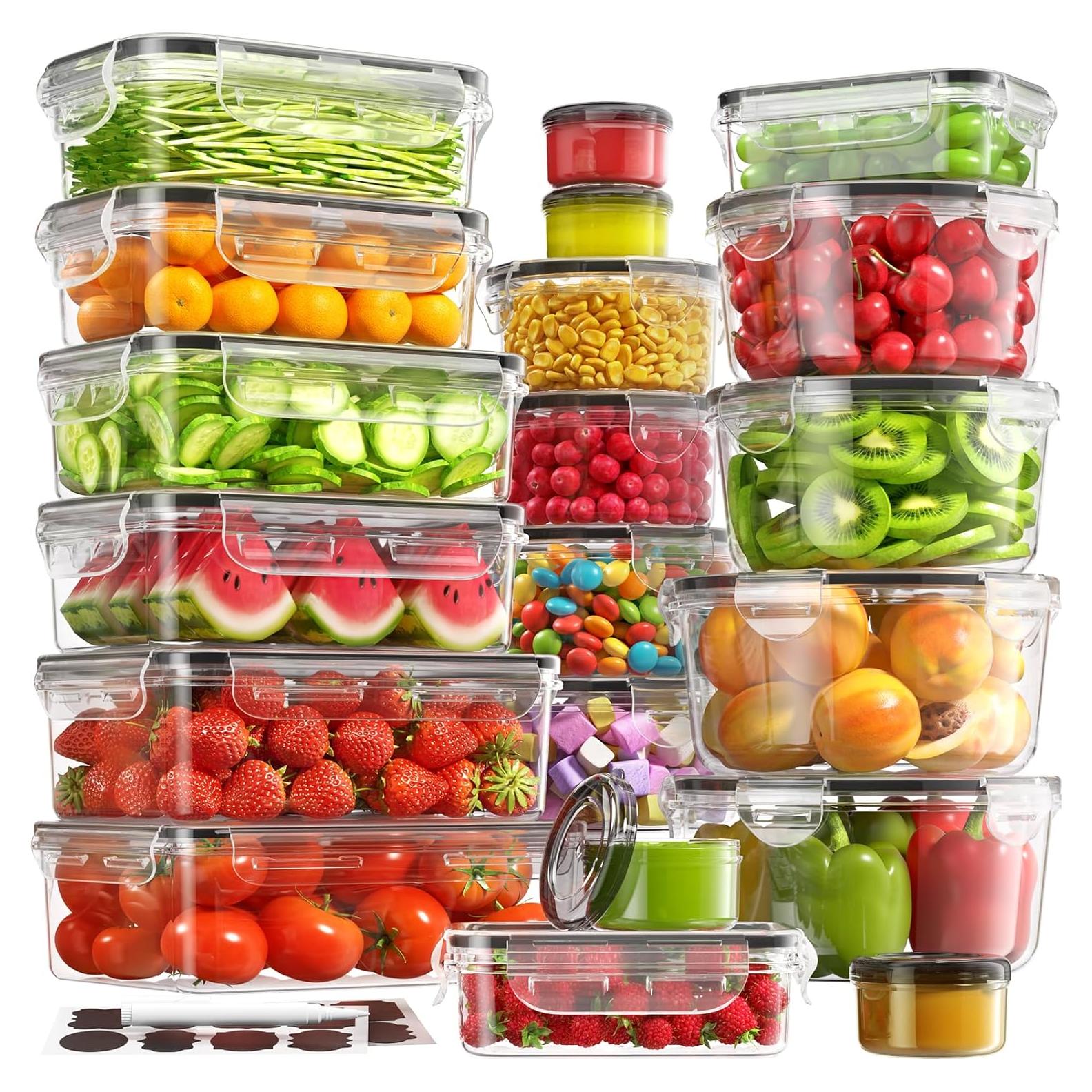 Juego de 40 Contenedores de Almacenamiento BiuLeon Herméticos