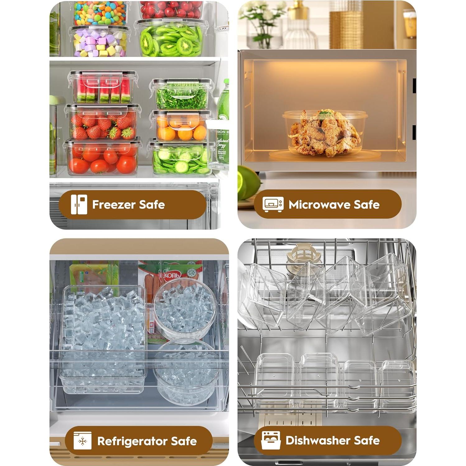 Juego de 40 Contenedores de Almacenamiento BiuLeon Herméticos