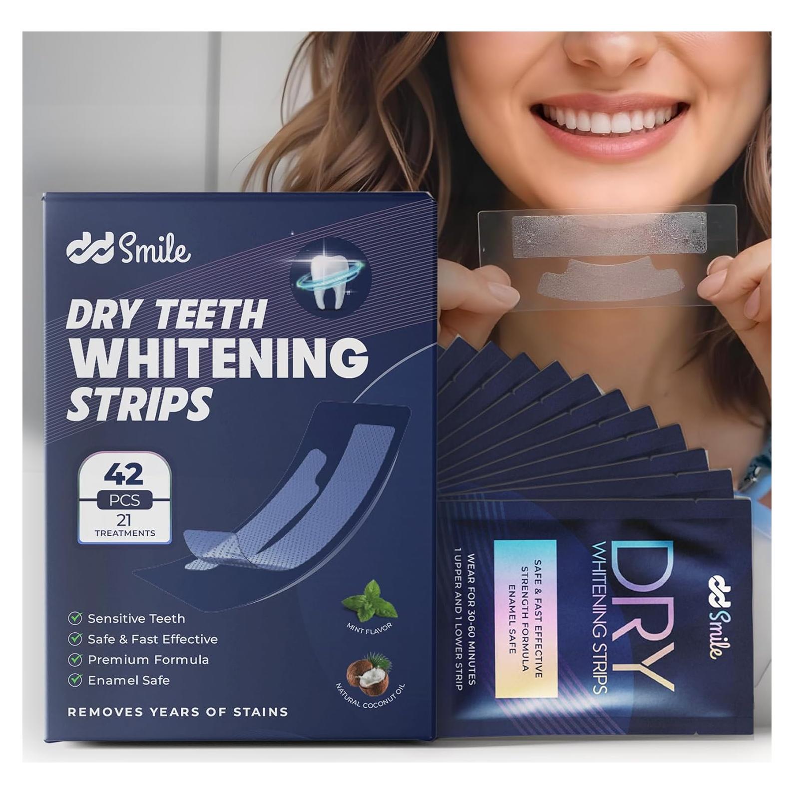 Tiras Blanqueadoras Dientes Sensibles DwellDecor - 42 Tiras