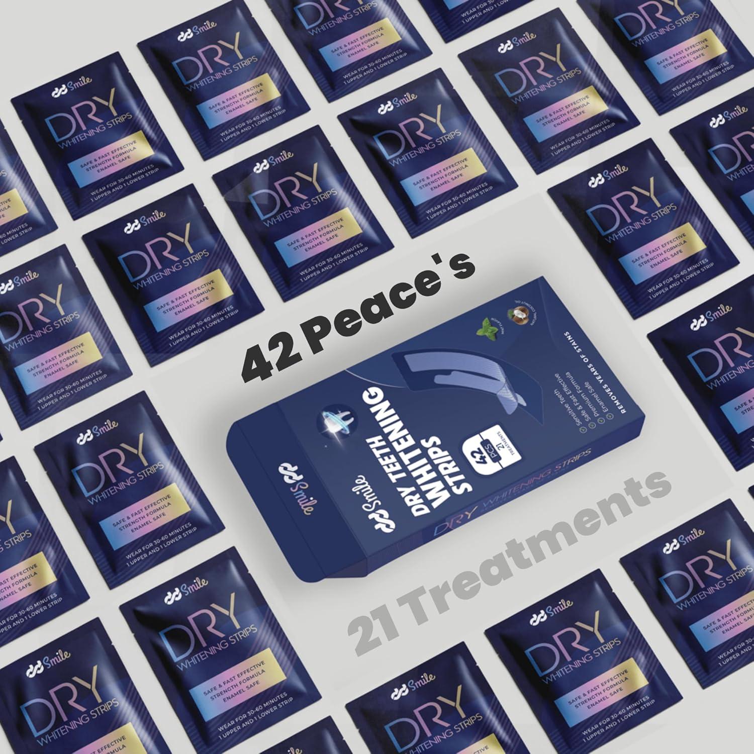 Tiras Blanqueadoras Dientes Sensibles DwellDecor - 42 Tiras