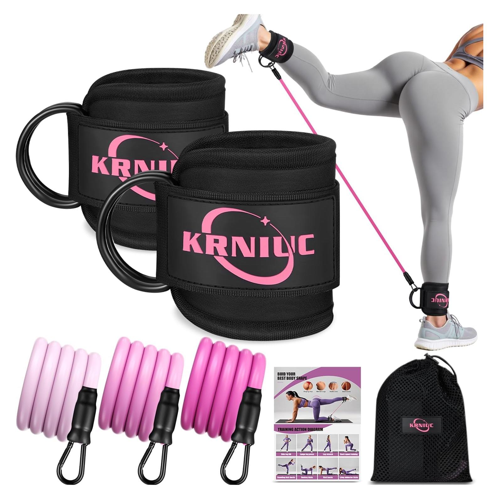 Bandas de Resistencia para Tobillos KRNIUC - 3 Niveles de Tensión