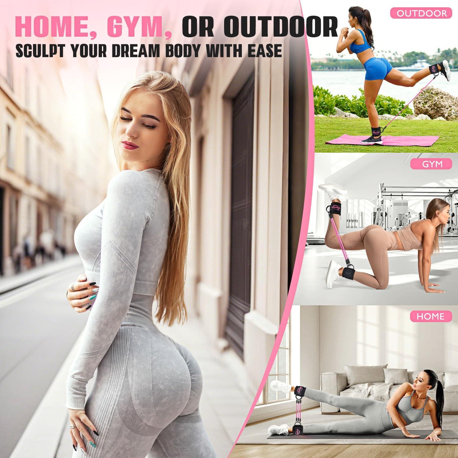 Bandas de Resistencia para Tobillos KRNIUC - 3 Niveles de Tensión