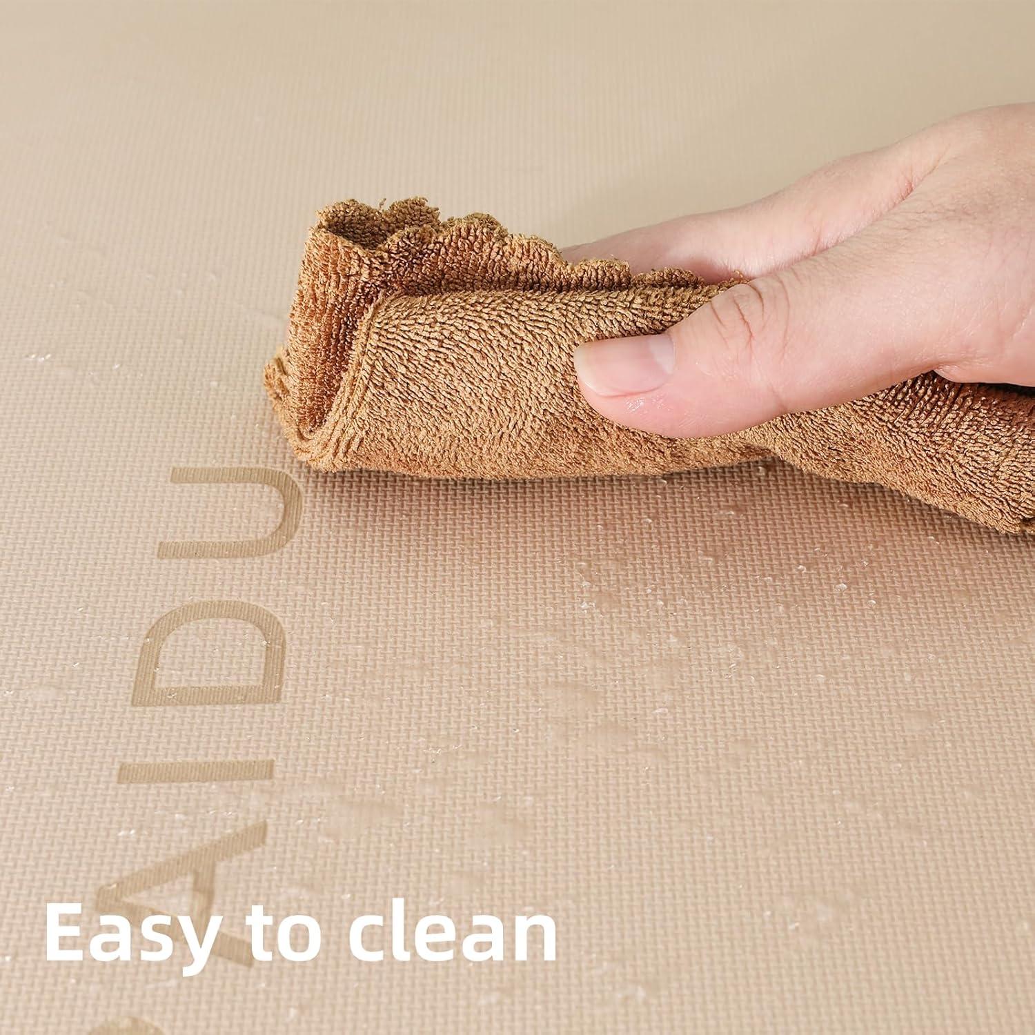 Alfombrilla de Yoga Antideslizante PAIDU 10mm Beige y Negro