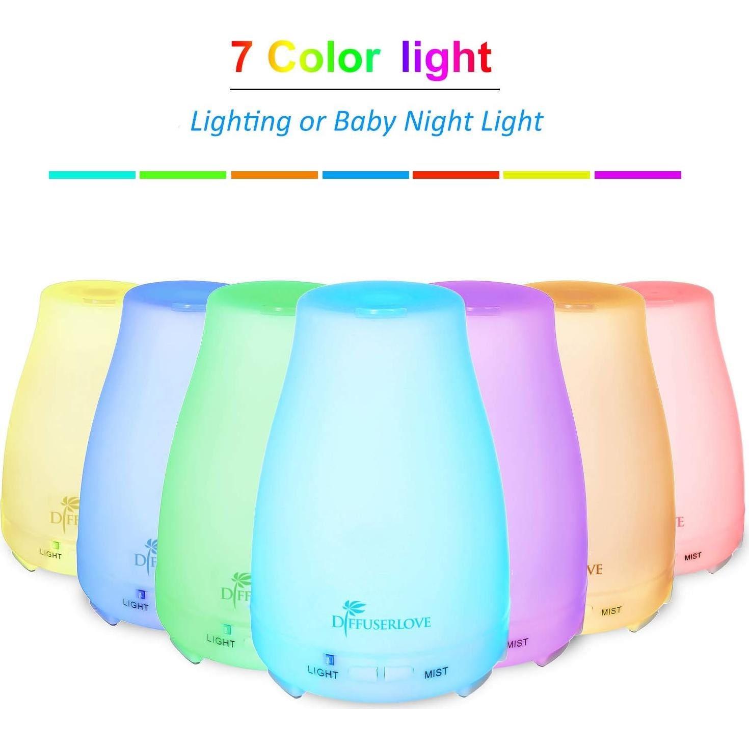 Difusor de Aceite Esencial 200ML Difusoramor con Control Remoto