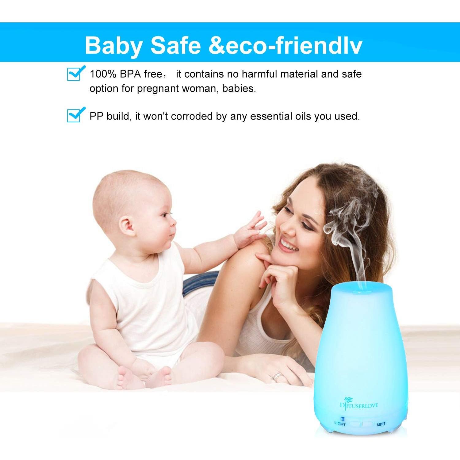 Difusor de Aceite Esencial 200ML Difusoramor con Control Remoto