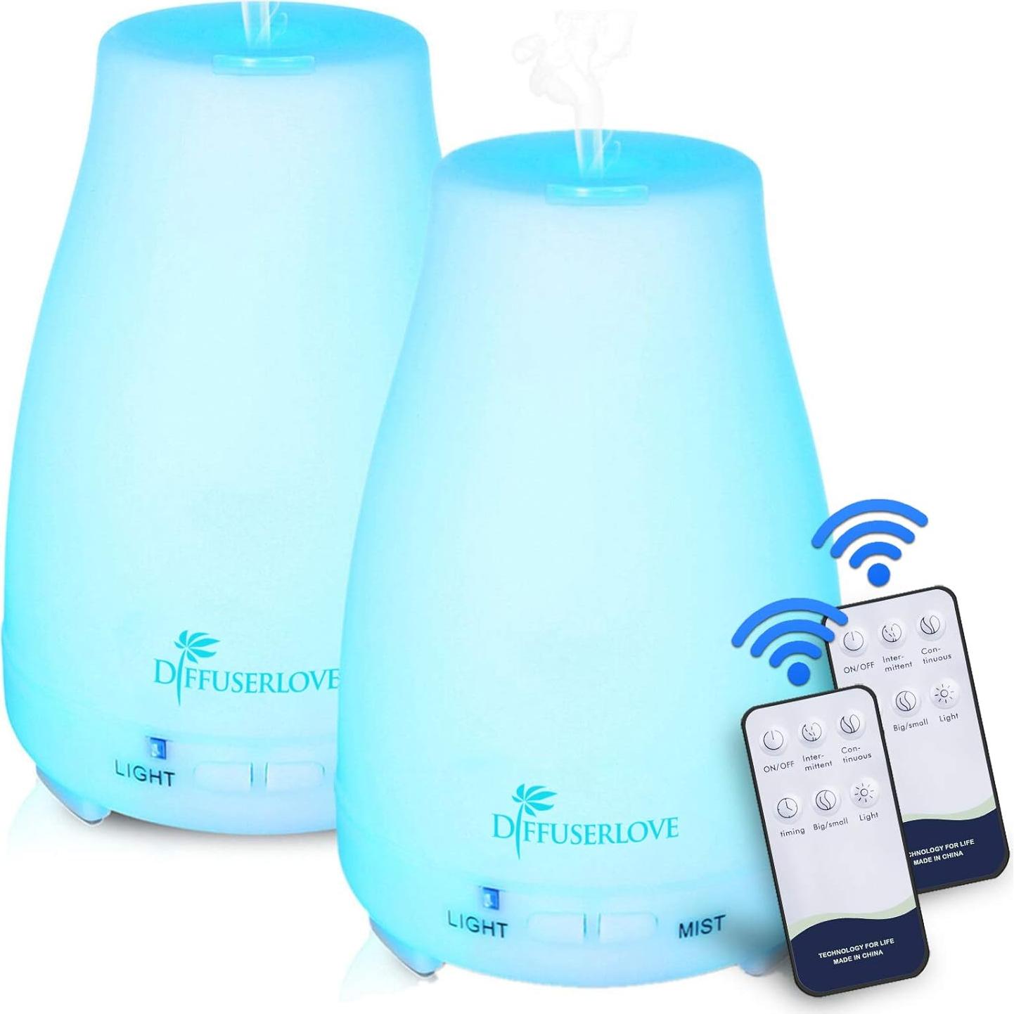 Difusor de Aceite Esencial 200ML Difusoramor con Control Remoto