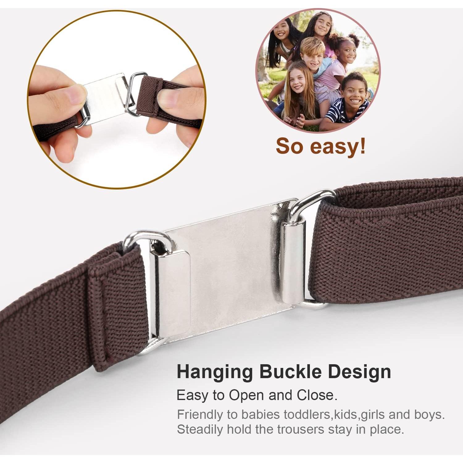 Cinturón Elástico Ajustable JASGOOD para Niños - 2 Piezas