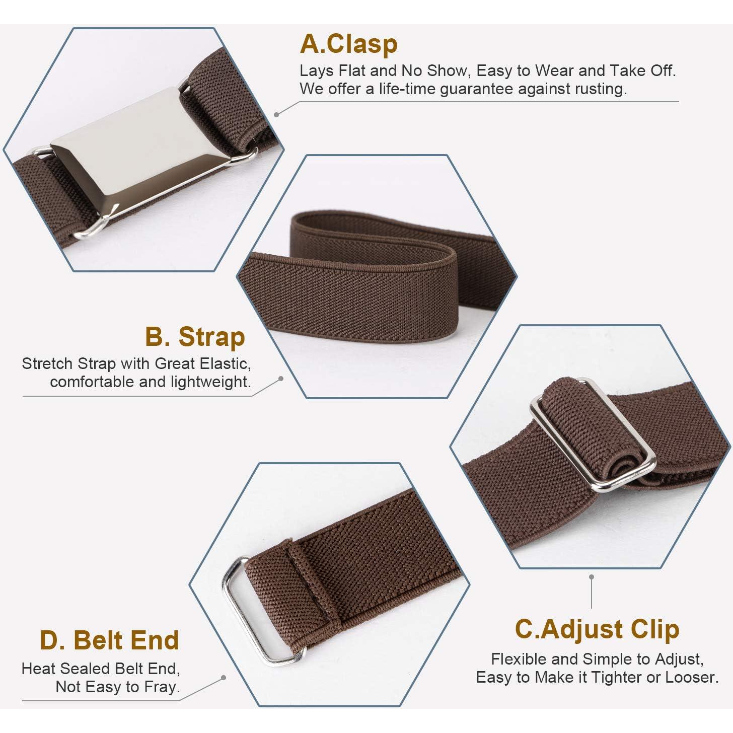 Cinturón Elástico Ajustable JASGOOD para Niños - 2 Piezas