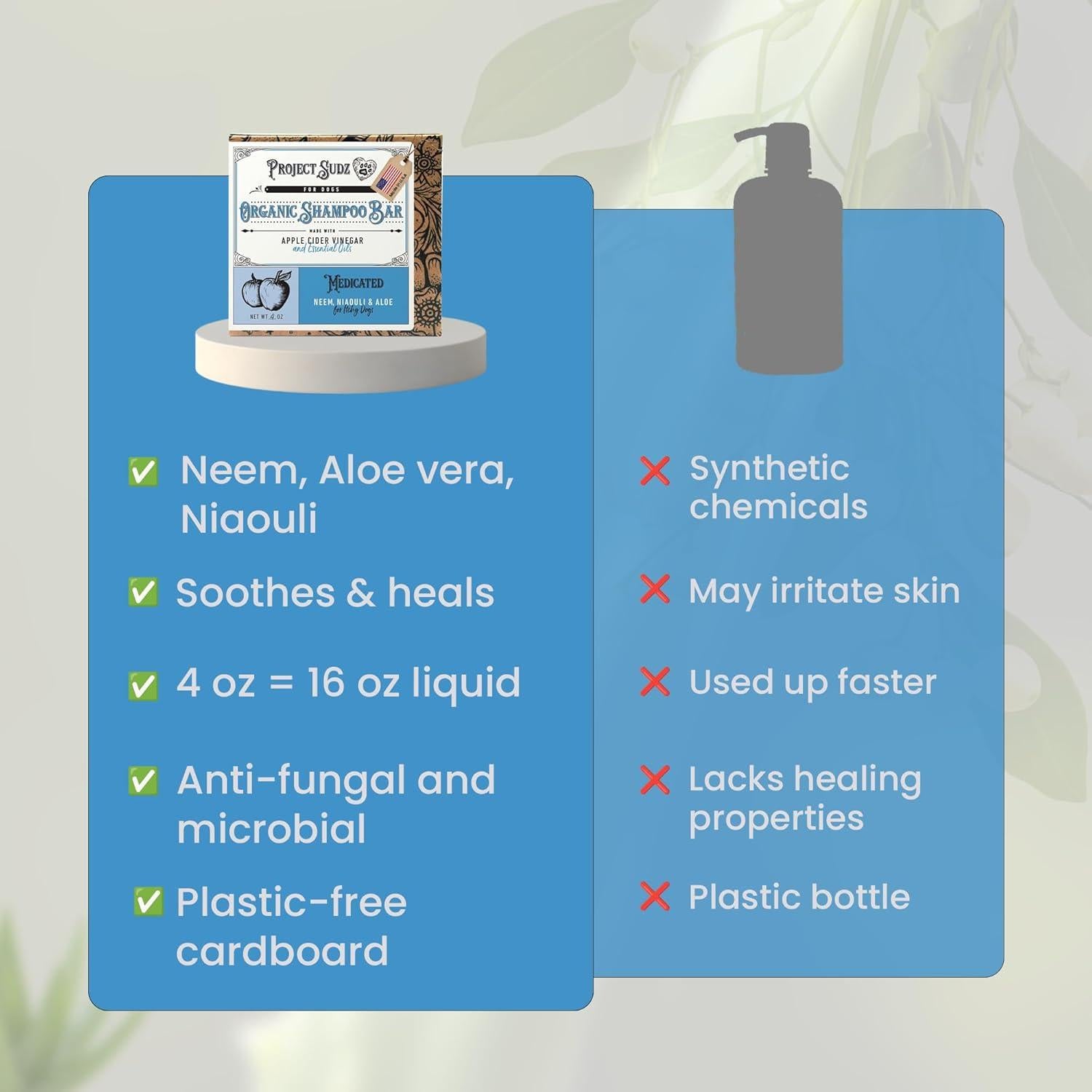 Champú Sólido Orgánico Medicado Project Sudz 113g para Perros