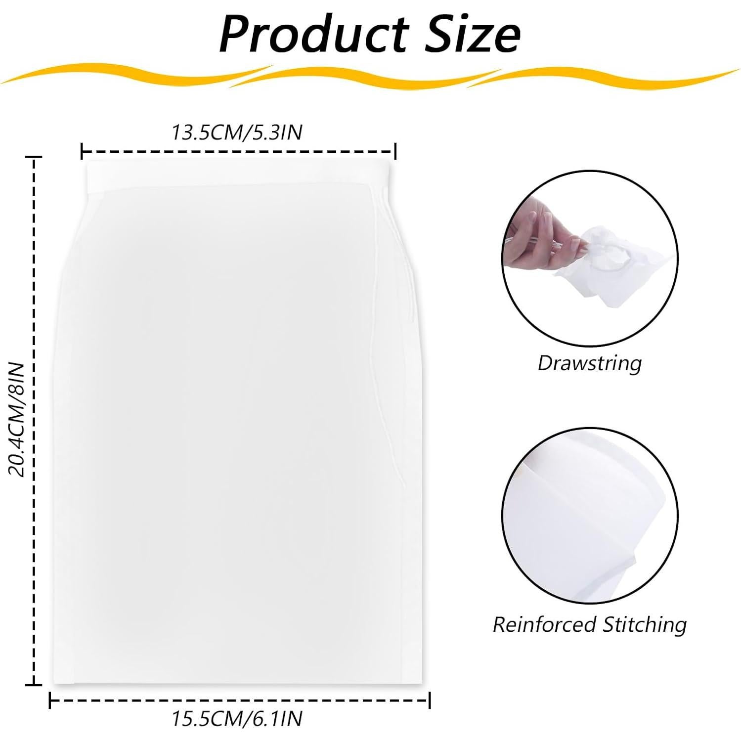 Paquete de 6 bolsas reutilizables Aecsze para leche de nuez 15x20 cm