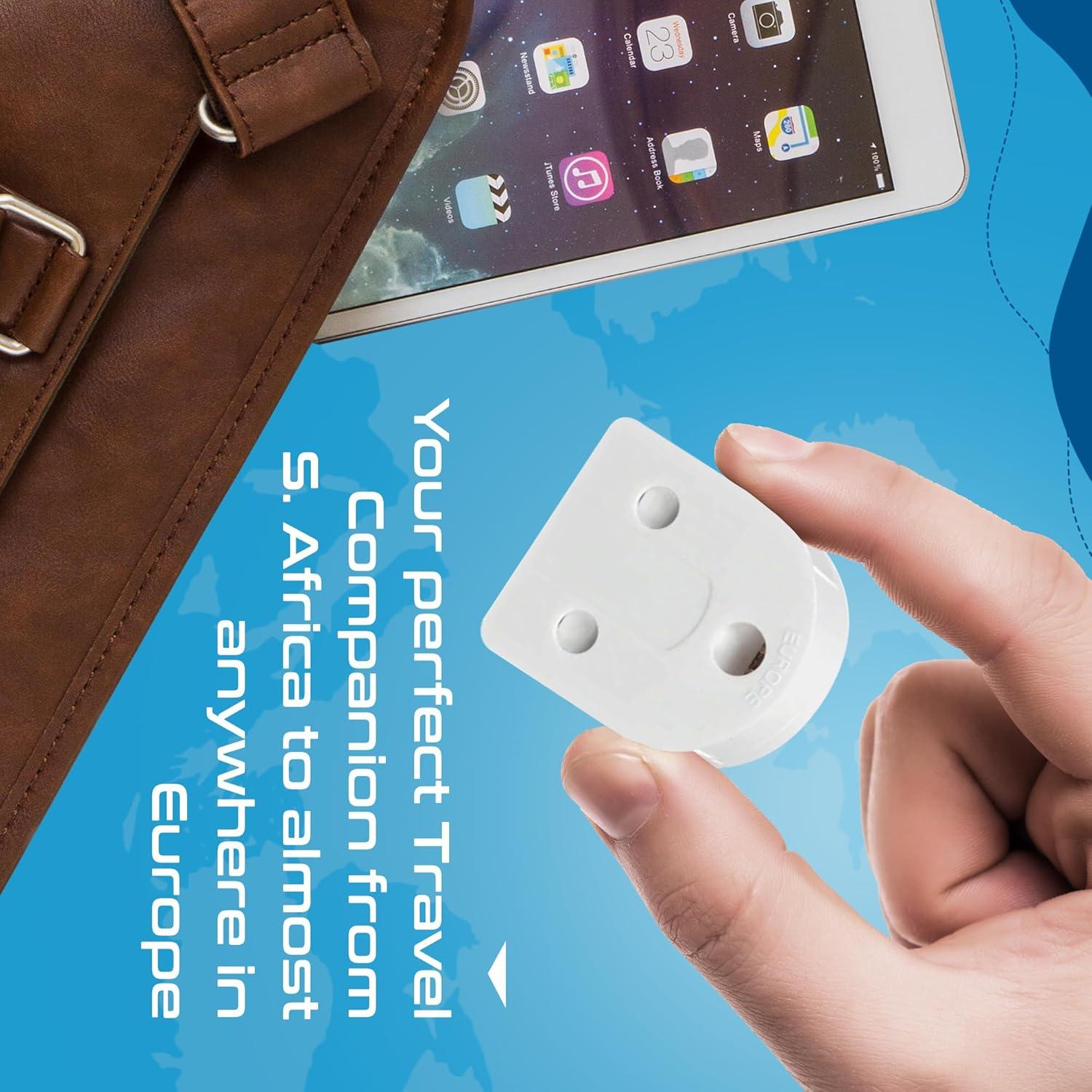 Adaptador de Enchufe Schuko Sudáfrica a Europa Ceptics SA-EU 250V 13A