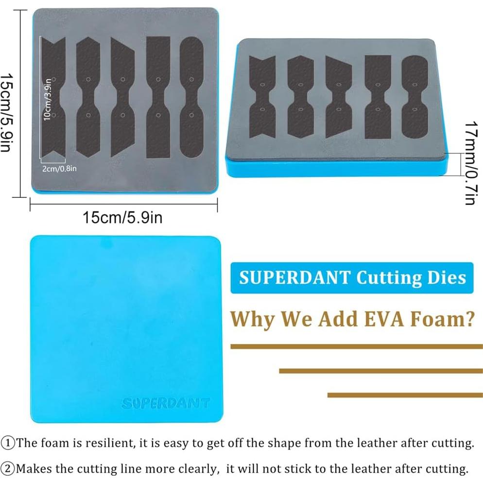 Cortadores de Troqueles de Cuero SUPERDANT 15x15cm 5 Estilos