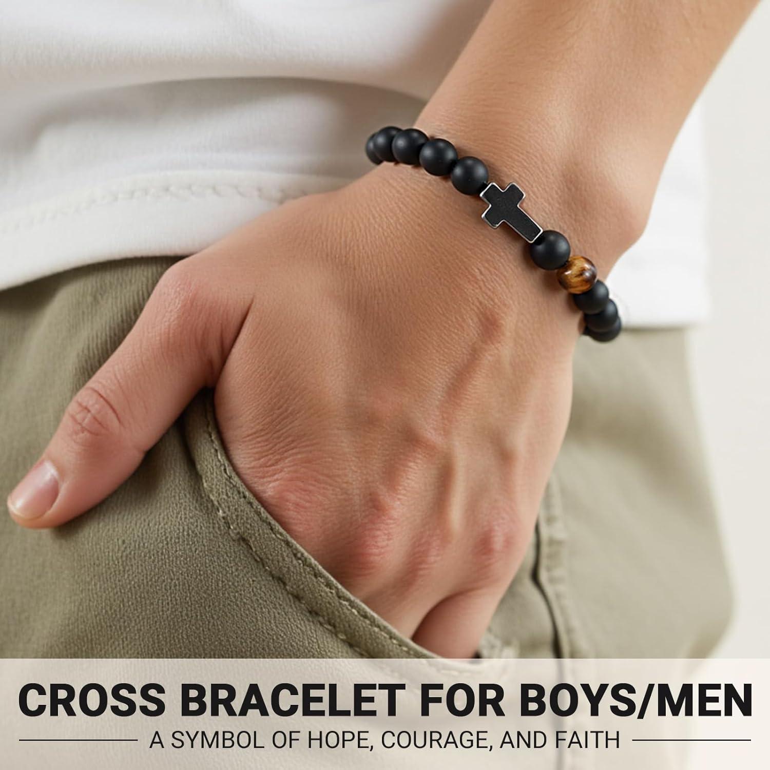 Pulsera Cruz ORISPRE para Hombres - Bautismo 20.32 cm