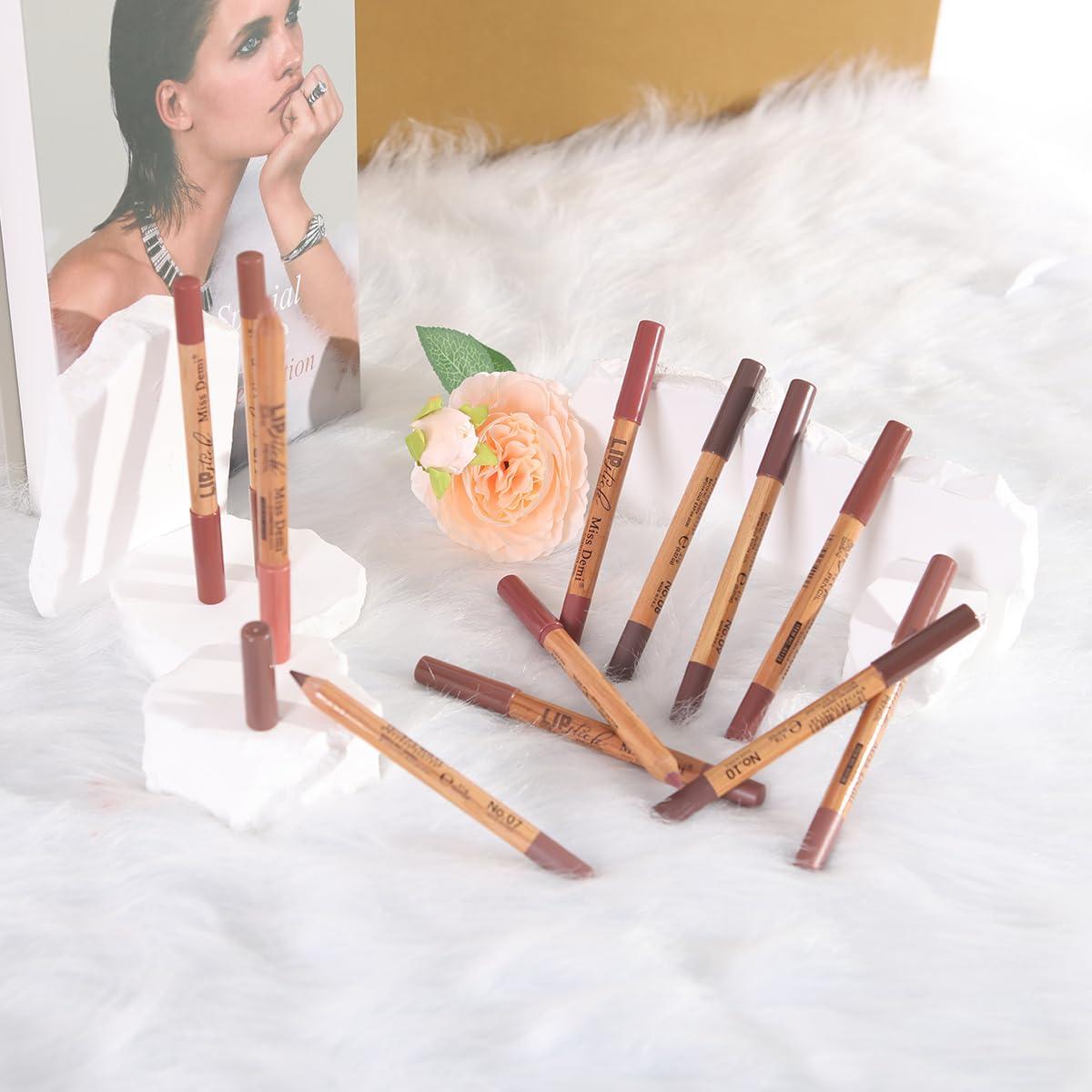 Juego de 12 Lápices Labiales Impermeables Katiluxiya