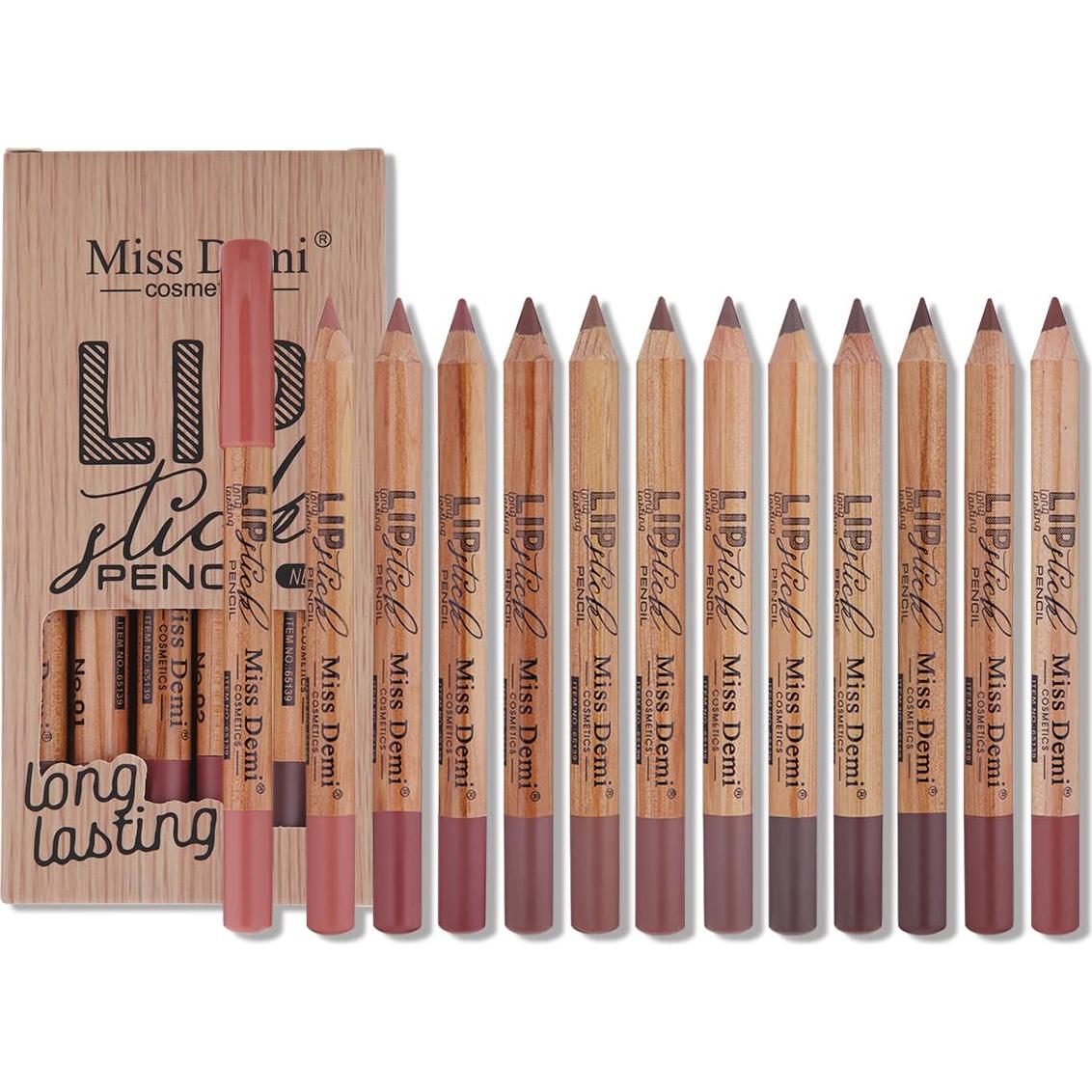 Juego de 12 Lápices Labiales Impermeables Katiluxiya