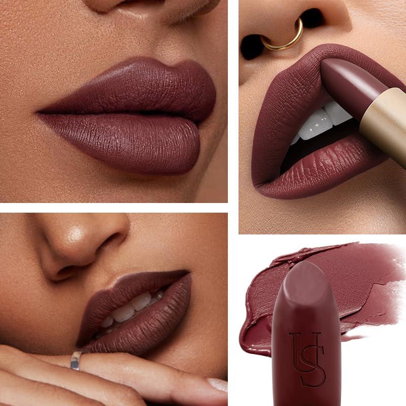 Set de 3 Pintalabios Mate USHAS - Larga Duración, Hidratante