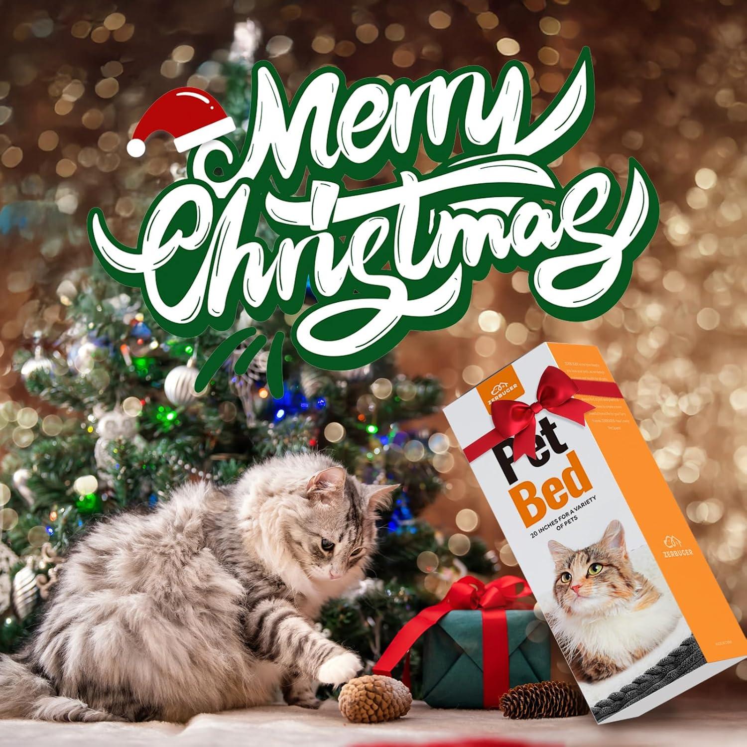 Cama Suave para Gatos y Perros ZBGUS Pequeña Gris Antideslizante